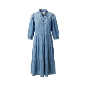 ba&sh Midi Tiered Chambray Jean Dress (flawed)